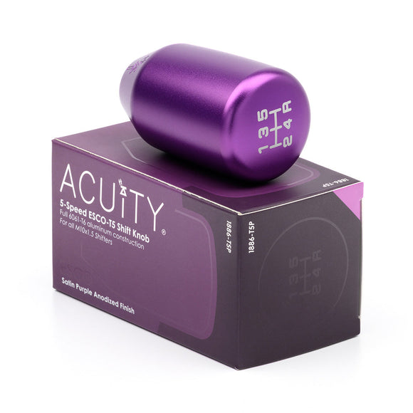 ESCO-T5 5-Speed Shift Knob in Satin Purple Finish (M10x1.5)
