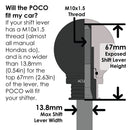 POCO Low-Profile Shift Knob in Satin Black Anodized Finish-9
