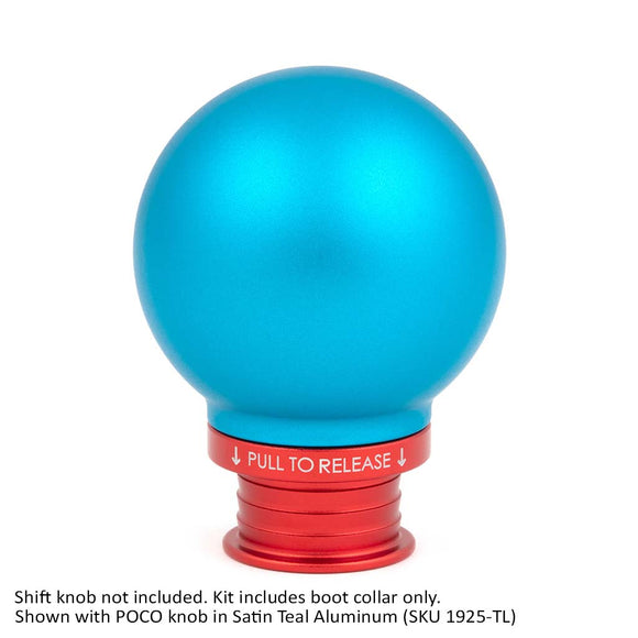 Satin Red Aluminum Shift Boot Collar for POCO Shift Knobs