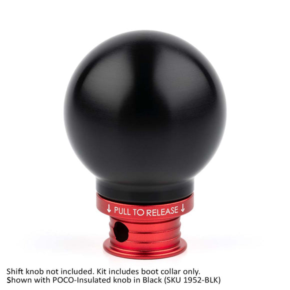 Satin Red Aluminum Shift Boot Collar for POCO Shift Knobs