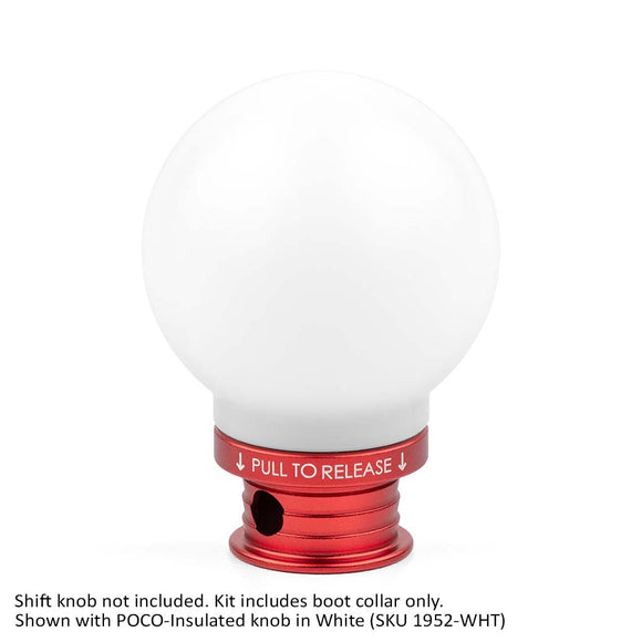 Satin Red Aluminum Shift Boot Collar for POCO Shift Knobs