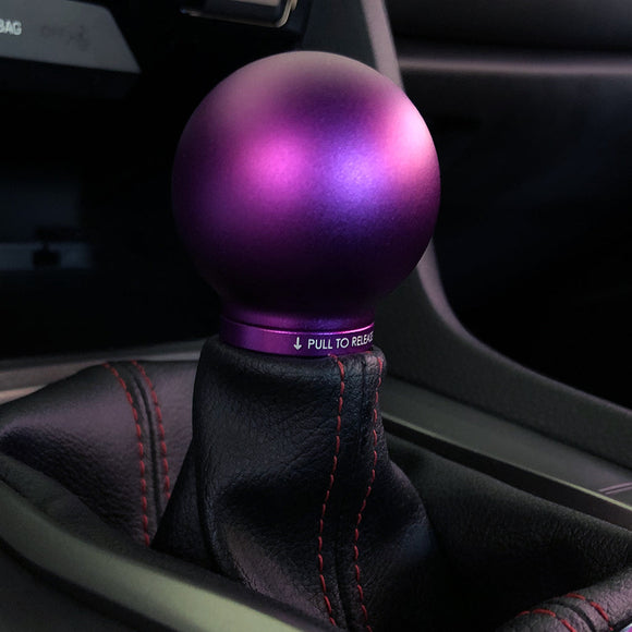 POCO Low-Profile Shift Knob in Satin Purple Anodized Finish