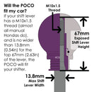 POCO Low-Profile Shift Knob in Satin Purple Anodized Finish-9