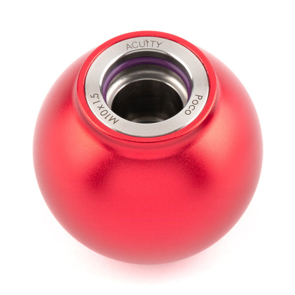 POCO Low-Profile Shift Knob in Satin Red Anodized Finish