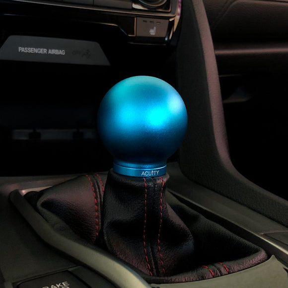POCO Low-Profile Shift Knob in Satin Teal Anodized Finish