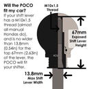 POCO Insulated Low-Profile Shift Knob in Black (M10X1.5)-13