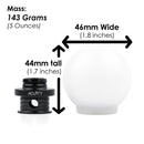 POCO Insulated Low-Profile Shift Knob in White (M10X1.5)-4