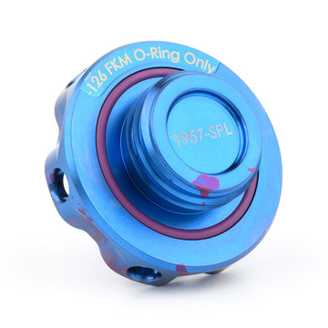 Podium-Ti Oil Cap in Splatter Titanium Finish for Hondas/Acuras - 0