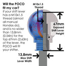 POCO-Ti Low Profile Shift Knob in Splatter Titanium Finish (M10x1.5)-8