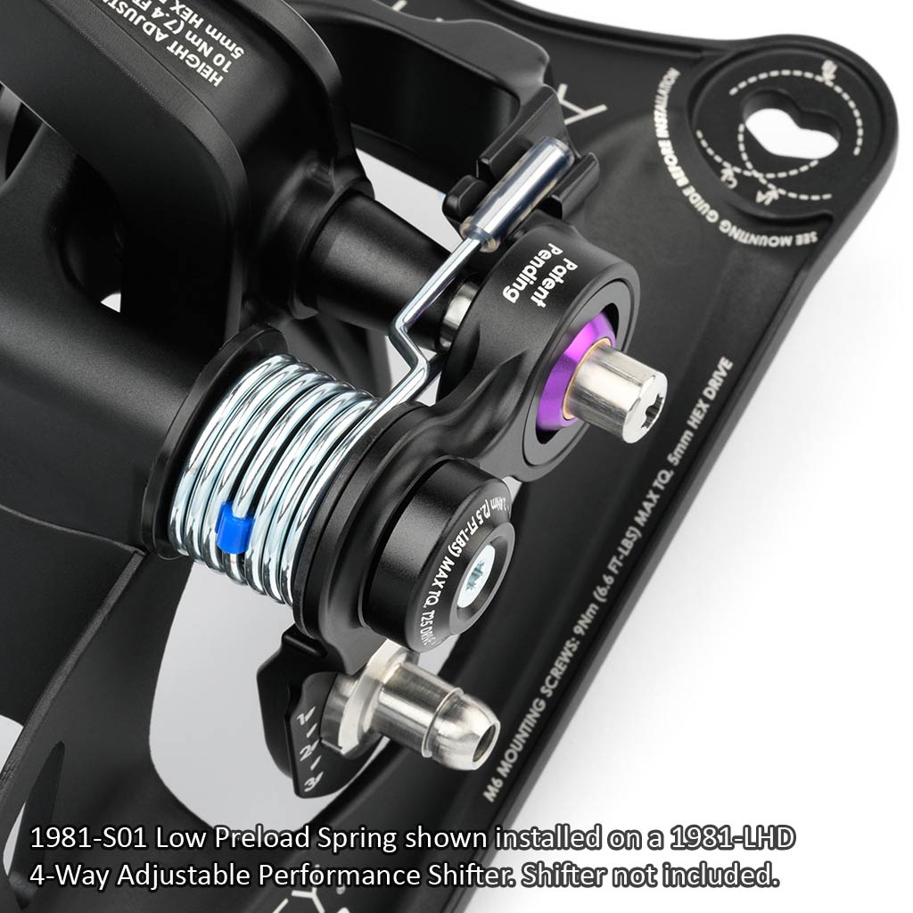 Low Preload Centering Spring for 1981-LHD and 1981-RHD Shifters - 0