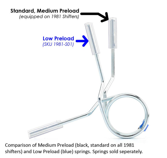 Low Preload Centering Spring for 1981-LHD and 1981-RHD Shifters