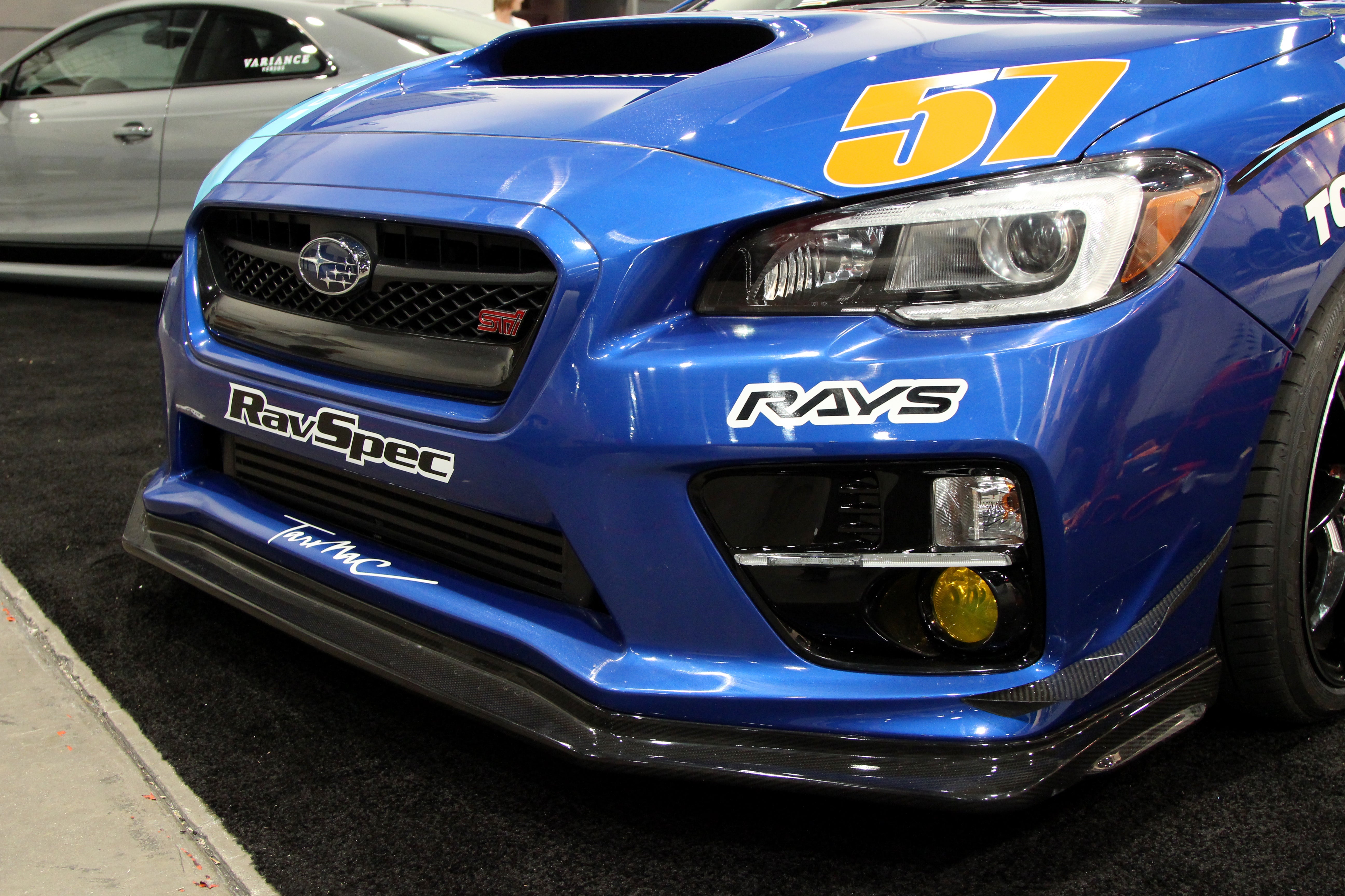 Subaru WRX STI Carbon Fiber Front Bumper Bottom Canards 2015-2017 - 0