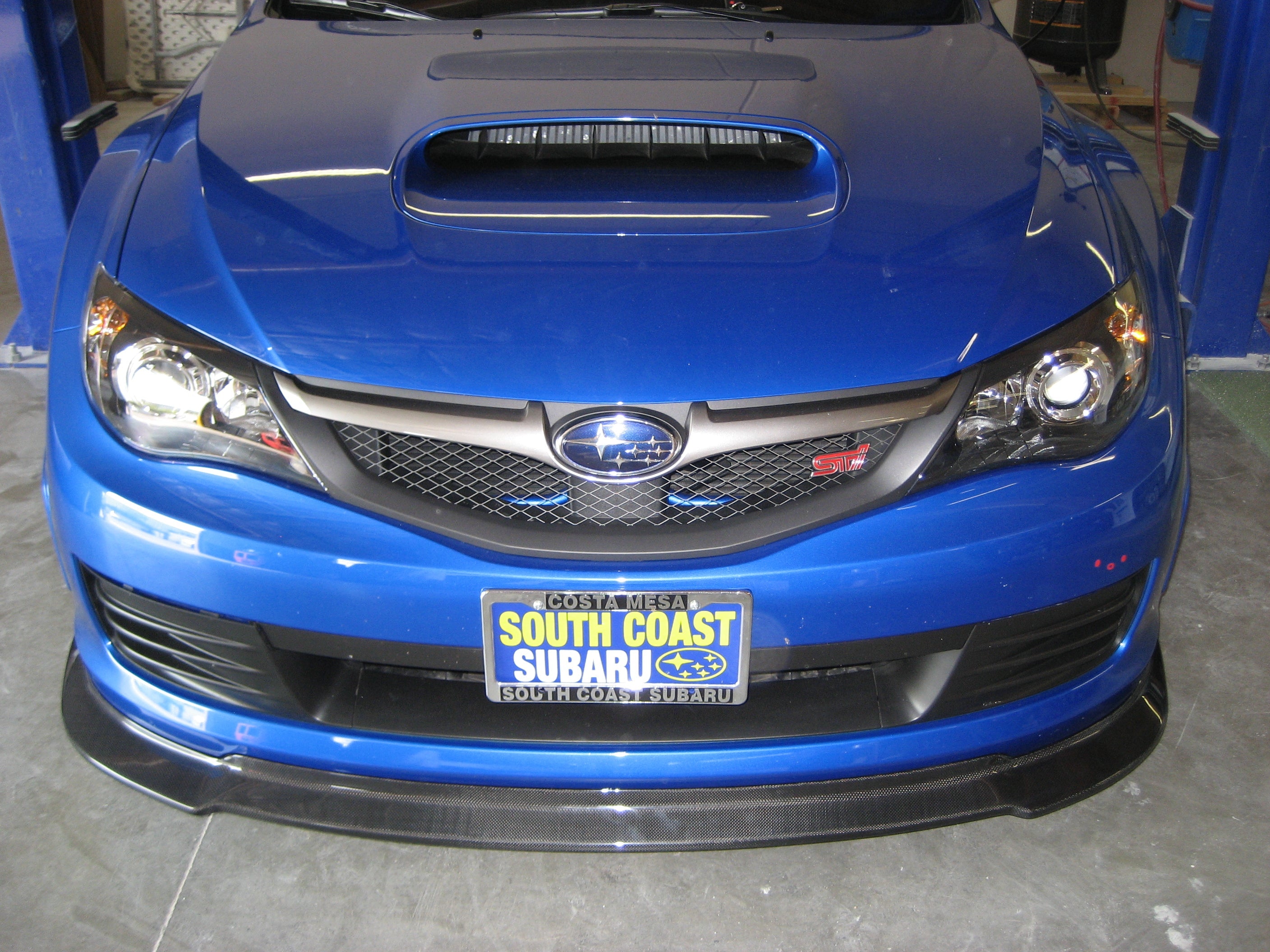 Subaru Impreza STI Hatchback Carbon Fiber Front Airdam 2008-2010 - 0