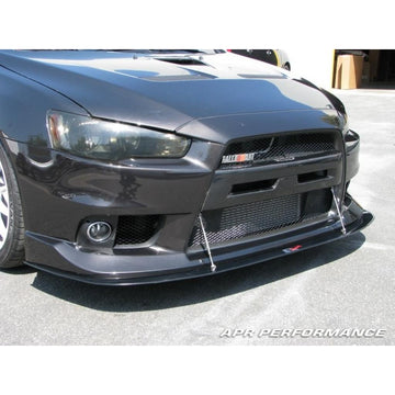 Mitsubishi Evolution X with OEM lip Front Wind Splitter 2008-2016 - 0