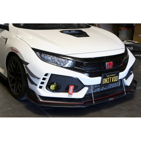Honda FK8 Civic Type R Front Bumper Canards 2017 - 2021 - 0