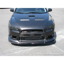 Mitsubishi Evolution X with OEM lip Front Wind Splitter 2008-2016-4